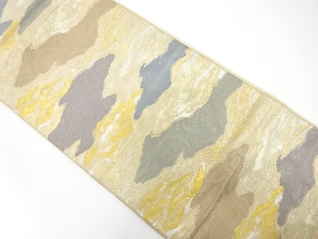 JAPANESE KIMONO / ANTIQUE FUKURO OBI / SILK / WOVEN FLOWER ARABESQUE